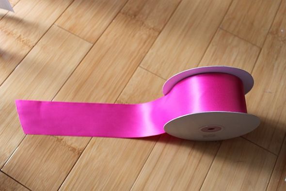 2 1/4 inch Shocking Pink Ribbon Spool for Sale :  wedding ribbon pink diy Ribbon1