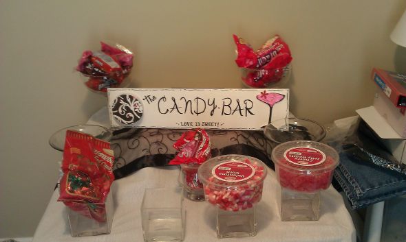 Candy Buffet Sign wedding candy sign buffet diy black red white cake 