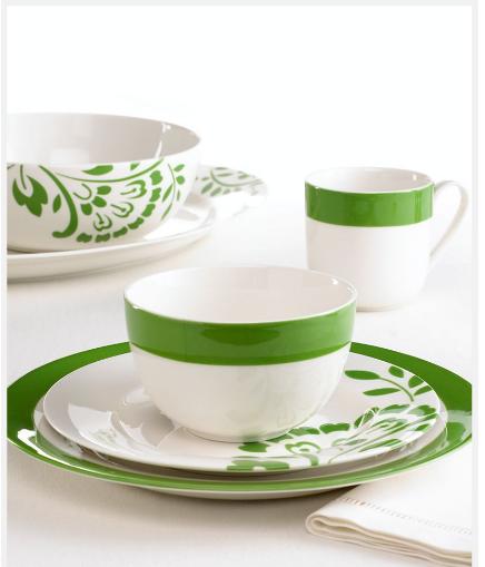 Registry - everyday dishware :  wedding dishware MS Hudson Green Band