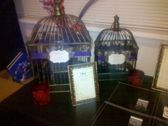 Wedding Bird Cages for Sale wedding bird cage black purple white ceremony