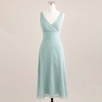 For Sale: J. Crew Silk Chiffon Sophia Dress $60 Sz 0,2,6,8 in Dusty Shale :  wedding jcrew 1 sophia silk chiffon bridesmaids dress Dusty Shale Sophia