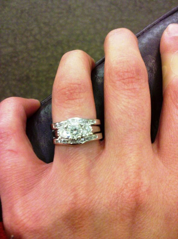 May I please see your 3 stone e-rings? :  wedding Kay2