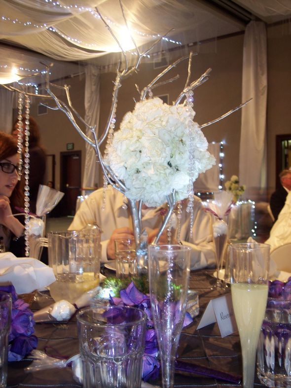 Got some pics back from wedding guests... : wedding ceremony reception flowers centerpiece crystals winter dress bridesmaids 171377 10150091351876353 516656352 6602879 3615661 O