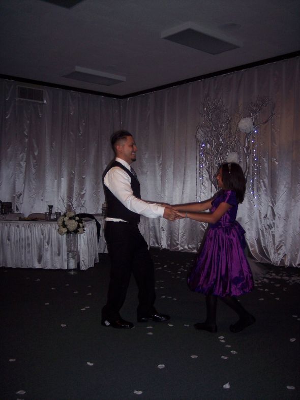 Got some pics back from wedding guests... : wedding ceremony reception flowers centerpiece crystals winter dress bridesmaids 171377 10150091351891353 516656352 6602882 1585755 O