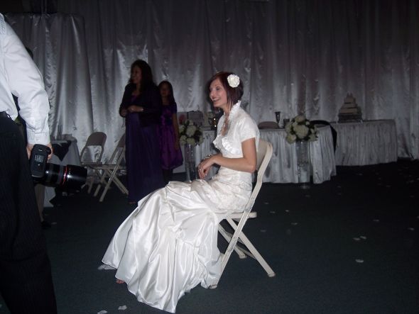 Got some pics back from wedding guests... : wedding ceremony reception flowers centerpiece crystals winter dress bridesmaids 171532 10150091353931353 516656352 6602919 4263513 O