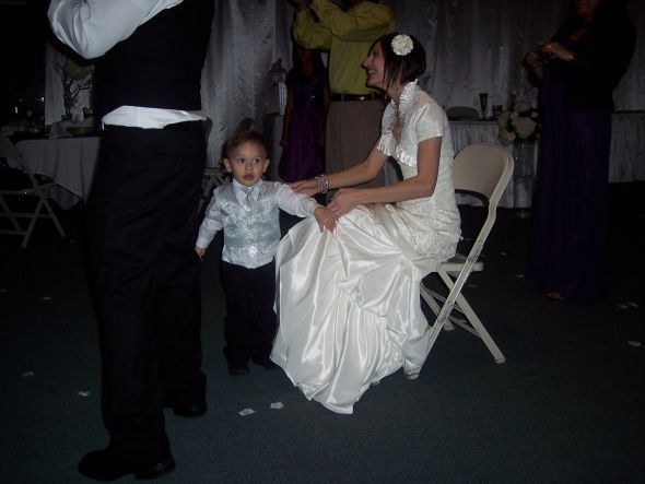 Got some pics back from wedding guests... : wedding ceremony reception flowers centerpiece crystals winter dress bridesmaids 171532 10150091353936353 516656352 6602920 1863458 O