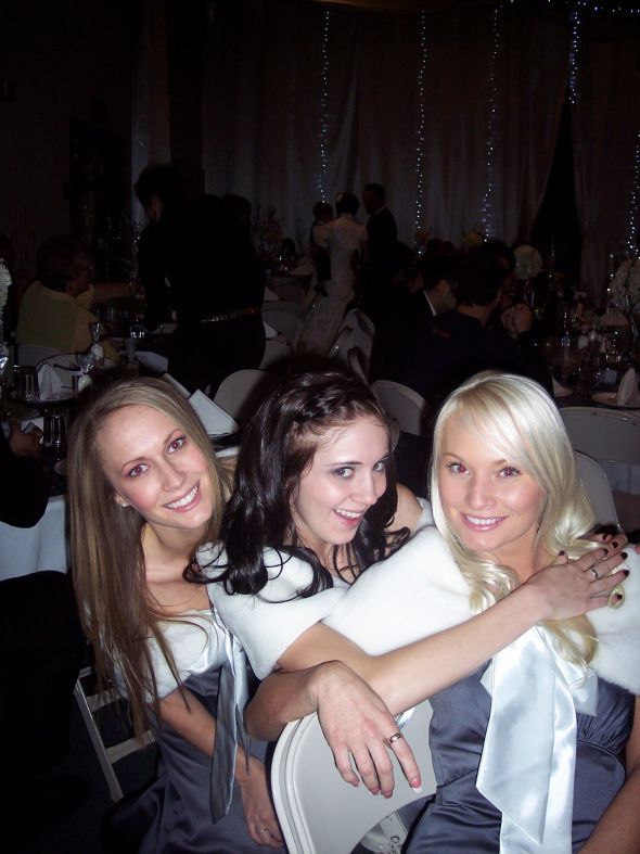 Got some pics back from wedding guests... : wedding ceremony reception flowers centerpiece crystals winter dress bridesmaids 171546 10150091348931353 516656352 6602830 6093491 O