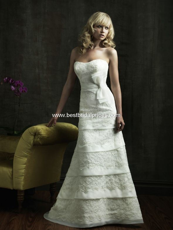 Post your tiered lace dress! :  wedding tiered lace tiered lace ruffles tiered ruffle Allure 8808