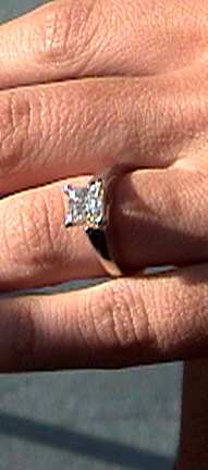 1.25c princess cut solitaire PIC and APP included :  wedding ring sale engagement jewelry Princess1