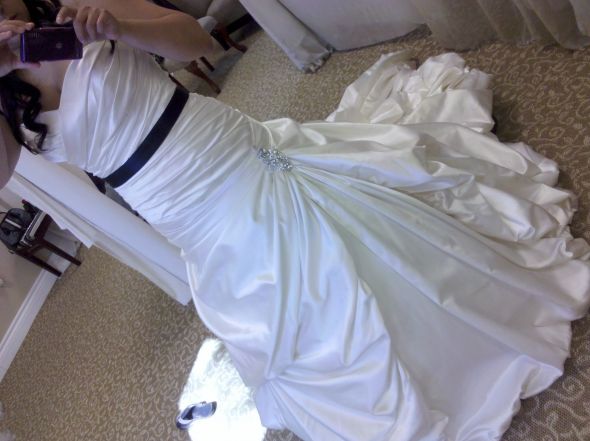 Ruching and satin dresses,show me your's! :  wedding IMG 20110623 153104