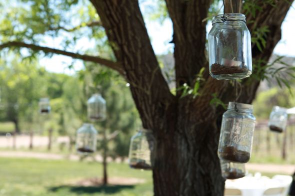  Beverage Dispensers and Mason Jar Lanterns wedding beverage