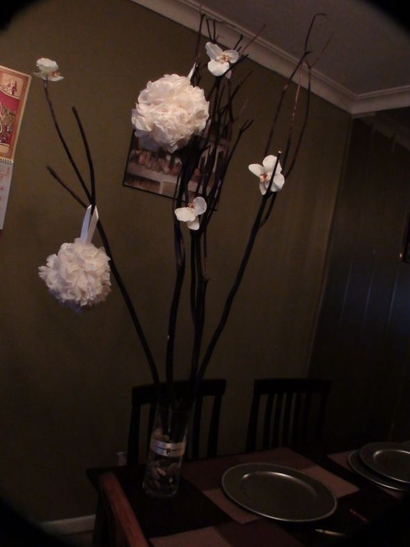 diy centerpiece! :  wedding diy centerpiece tissue pomander DSC00214   Copy