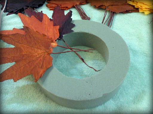 Fall Autumn Wreath [Easy and budget friendly!] :  wedding wreath fall leaves autumn brown gold orange red yellow ceremony flowers diy Downsized 0905001653b