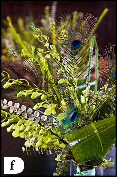 My Peacock Bridal Look - I hope it's not Too, Too Over the Top : wedding peacock too much bride help theme shoes flowers bouquet Flowers
