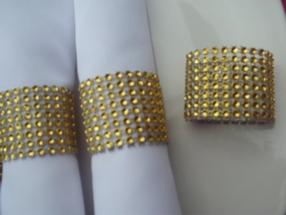 Napkin Ring Bling brand new!!! : wedding teal black gold pink purple silver Gold