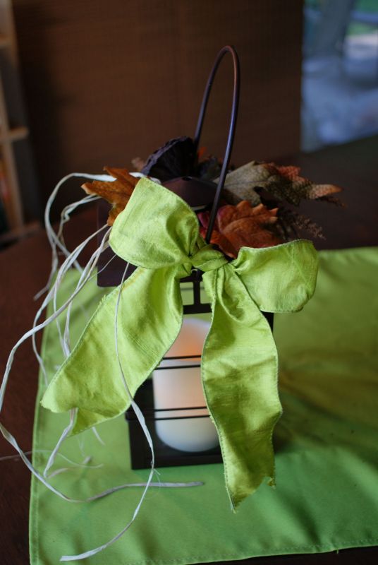 Show me your fall centerpieces :  wedding Lantern 5