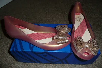 MELISSA VIVIENNE WESTWOOD Pink Bow Shoes - Size 8, $75 obo :  wedding pink shoes Shoes1