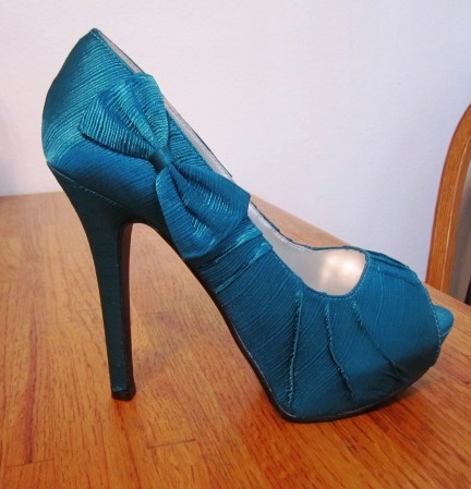 NEW SHOES EEK wedding shoes teal glitter silver