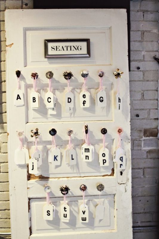 wedding seating chart escort cards table SeatingChart Letters