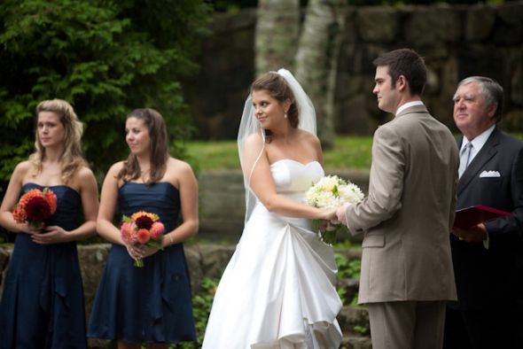 White vs. Colorful Bridal Bouquet : wedding Camden Amphitheater Wedding