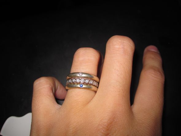 New/Old Ring Stack (pics). What do you think? :  wedding IMG 1260