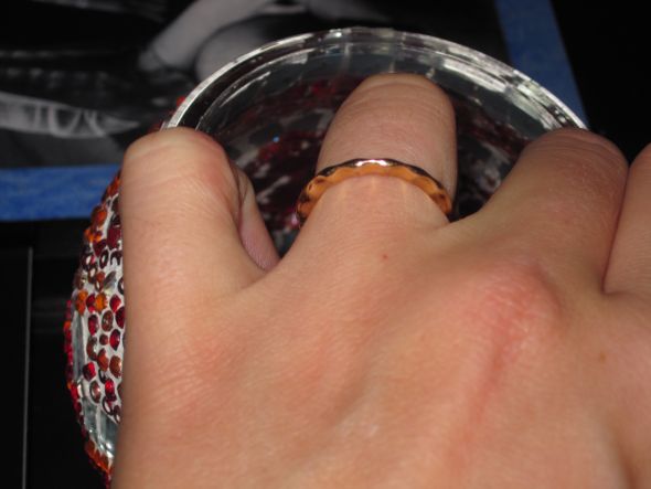Post your Wedding Bands! :  wedding wedding band band ring engagement ring gemstone colored stone diamonds diamond alternatives IMG 1418