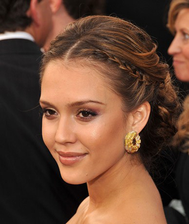 Here are some addition pics of the Jessica Alba braided updo which is my 