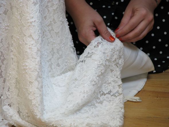 Budget Bees- Lets see your Dresses under $500 :  wedding budget dress cheap gown Hemming