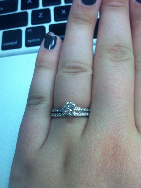 I'd love to see your super thin banded wedding sets! :  wedding ring wedding band e ring thin band wedding set bridal set Ringbling