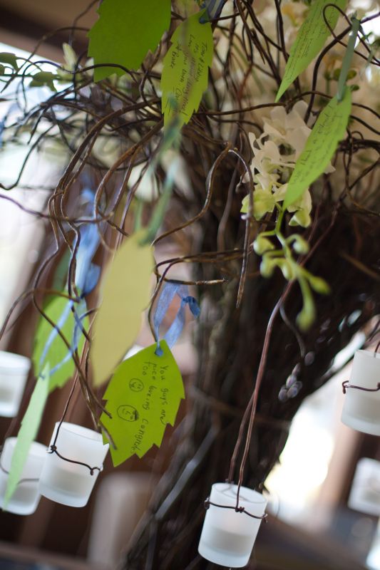 Have any Bees done their own twig/stick centerpieces? :  wedding twigs sticks centerpiece reception flowers decorations diy florist Wishing Tree
