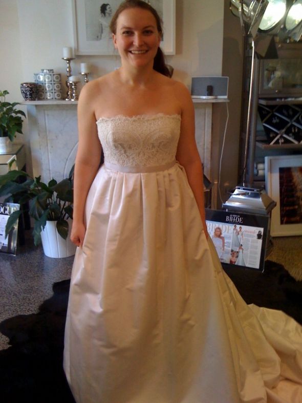 Newbees: What is your dream dress? : wedding jim hjelm lace vintage empire chiffon dress Amsale