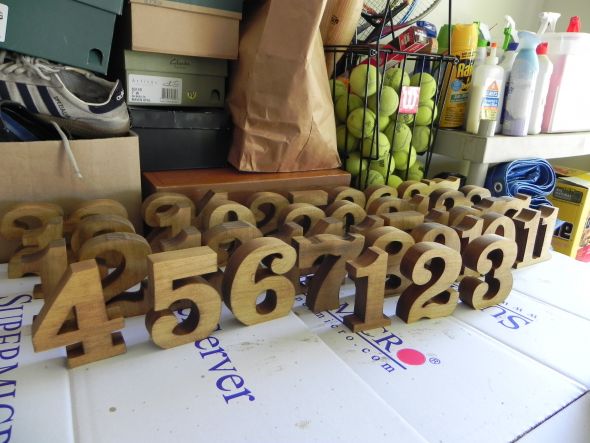 Adorable Wooden Table Numbers