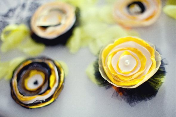Corsages wedding black yellow flowers Corsage