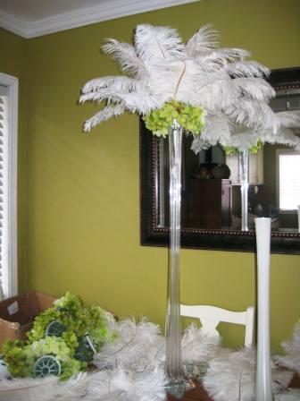 I used as centerpieces at my wedding Ostrich Feather Drabs Bouquet Holders