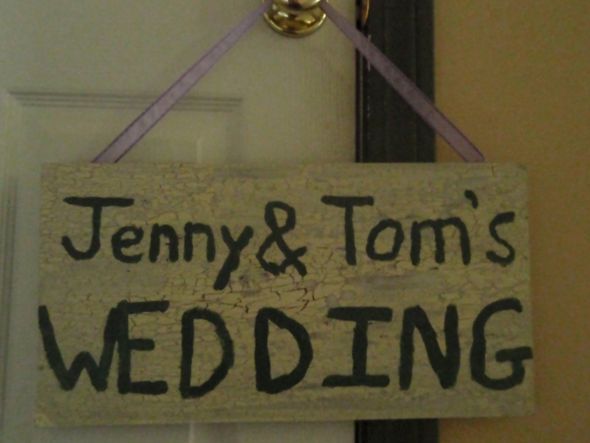 Our rustic inspired wedding sign wedding sign green purple ivory ceremony 