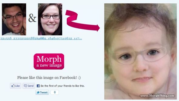 What will my baby look like? :  wedding Morphed