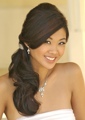 Any brides regret wearing their hair down? : wedding Hair3