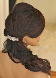 Any brides regret wearing their hair down? : wedding Hairside