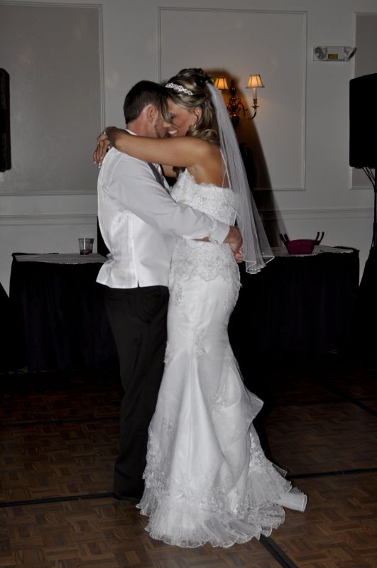 Sparkly size 10 white wedding dress with lots of detail $250.00 :  wedding brown pink bridesmaids dress shoes 001