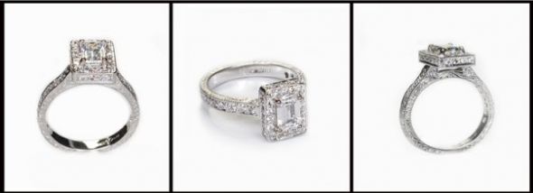 Share pictures of your ring and state your ring/diamond size! : wedding ring size diamond size carat pictures rings diamonds carats finger 65 1 1 carat wave custom emerald cut The Ring