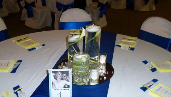 royal blue wedding centerpieces wedding cake table ideas