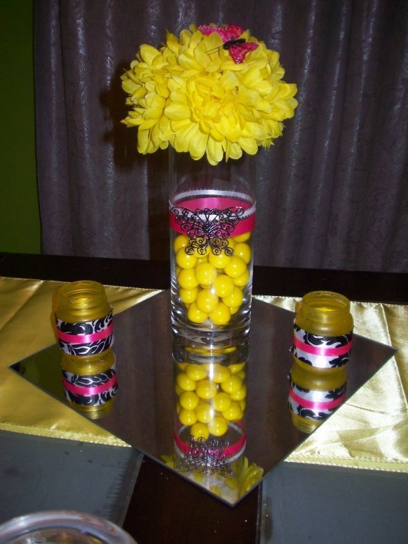 ladies POST YOUR PICS of your diy table centrepieces pulleeease :) :  wedding diy table centrepieces Cp1