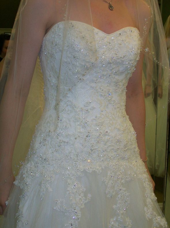My Dress is In!!! :  wedding wedding dress ivory maggie sottero belinda in new sweetheart a line 1 lace tulle 100 0595