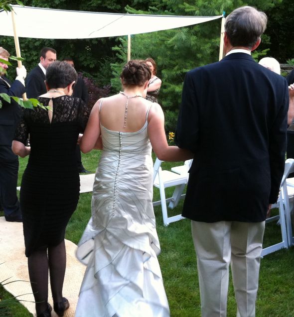 Non strapless dresses! show me pictures of yours! :  wedding non strapless short pictures Walking In 1 2