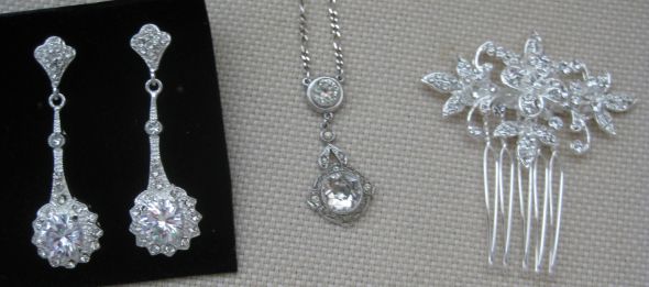 do my accessories all match? :  wedding necklace earrings comb hair accessories brooch rhinestone silver crystal Accessories