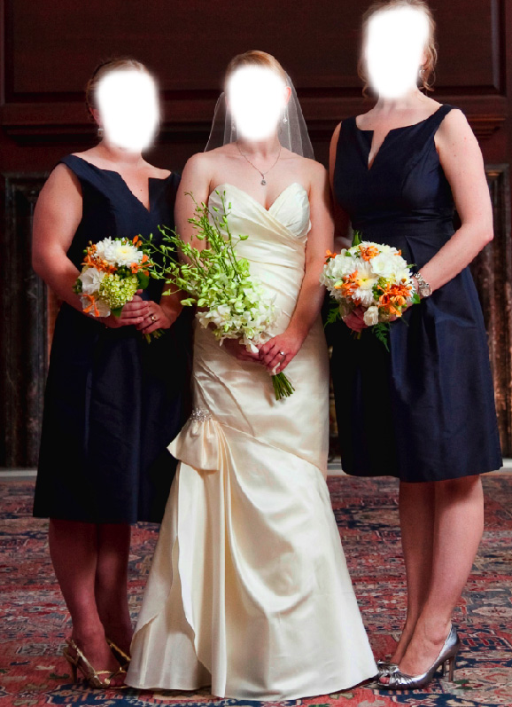Bridesmaid Shoes... Is it okay if they are all different?? :  wedding Navy With Different Shoes