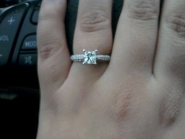 1 Carat princess solitaire? :  wedding 1 carat princess ring 18840 544615804215 81400859 31961471 2677493 N