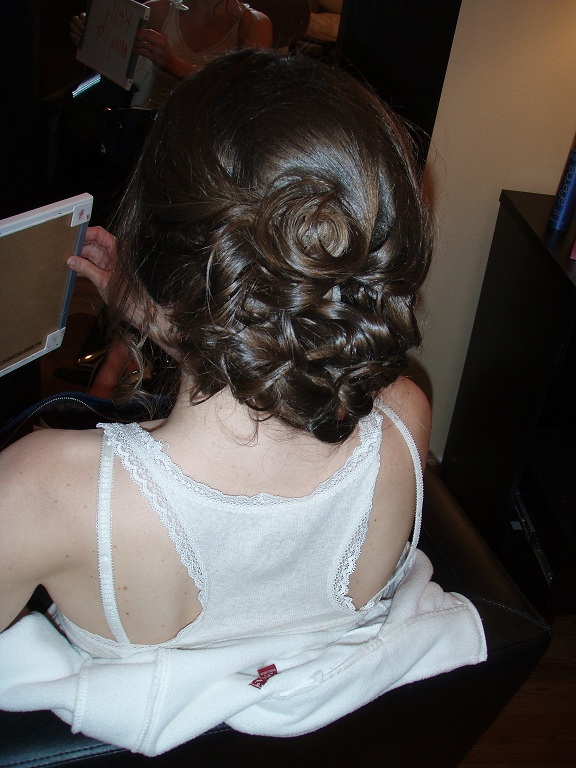 Hair & Makeup Trial PICS!  Like it? :  wedding Hair 1