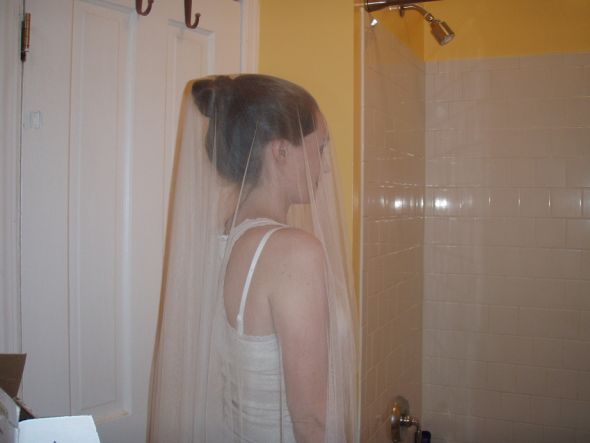 Princess Kate veil came in today!  Pics! :  wedding veil princess kate veil kate veil silk tulle veil P1010259