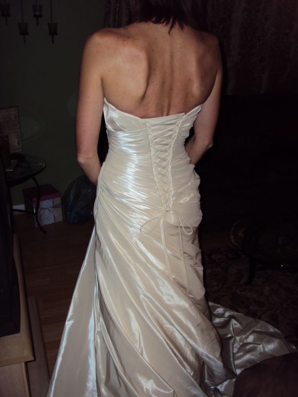 Very Elegant***HARD TO FIND***Maggie Sottero (with new pics!!) :  wedding gold white ivory inspiration ceremony dress reception Wedding Dress 004